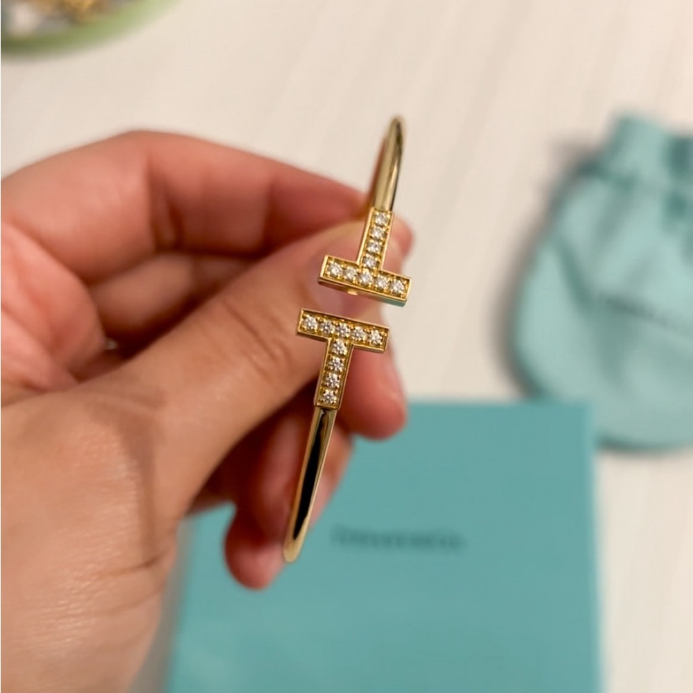 Tiffany T Diamond Wire Bracelet